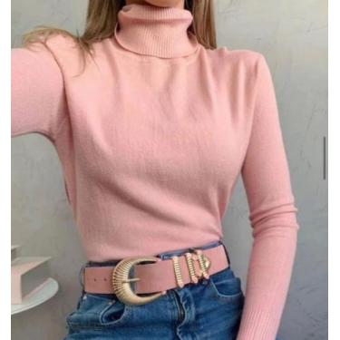 Imagem de Blusa Cacharrel De Lã Estilo Segunda Pele - VEST MODA, Rose, único