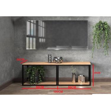 Imagem de Rack tv industrial 100cm - Dylon moveis