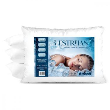 Imagem de Travesseiro Lavável 5 Estrelas 50x70c Poliamida Fria Trisof Branco