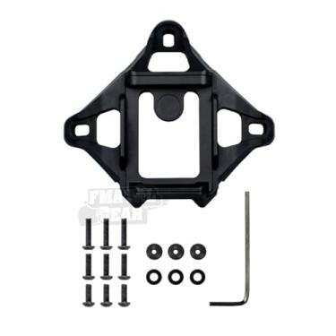 Imagem de FMATAL GEAR Capacete tático FMA NVG Mount Shroud versão atualizada base de suporte de câmera esportiva | para câmera esportiva NVG falsa | Paintball | Acessórios para capacete Airsoft (WX4 BK)