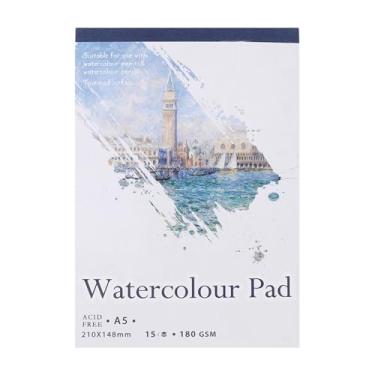 Imagem de Caderno de Desenho A4 A5, Caderno de Papel Aquarela para Pintura e Desenho, 15 Folhas, Ideal para Artistas, Designers e Estudantes, Tamanho A4 (A5)