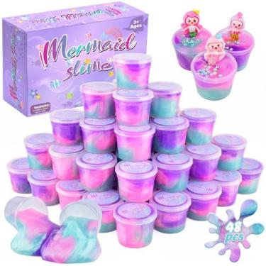 Imagem de Pacote Slime Kit D'ALBA Mermaid Galaxy 48 para crianças de 8 a 12 anos
