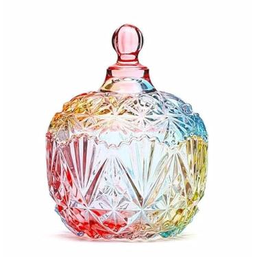 Imagem de EatingBiting Frascos de vidro para doces com tampa, potes de doces de Natal, tigela de doces, tigela de açúcar, recipientes para alimentos, biscoito, buffet, biscoito, 750 ml