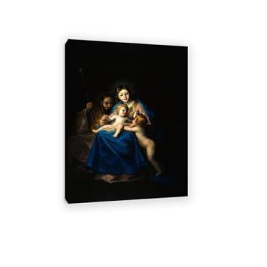 Imagem de Famous Paintings Reprodução, Francisc Goya, abstrata em tela para decoração de parede "Sagrada família" tela moderna para decoração 20 x 28 cm (8 x 11 pol) moldura interna