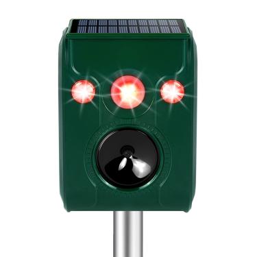 Imagem de Repelente solar de animais. Repelente ultrassônico de animais. Com luz LED piscante e alarme para expulsar gatos, cães, esquilos, veados, guaxinins, gambás, coelhos, raposas, etc