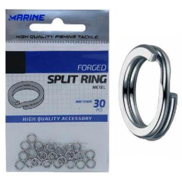 Imagem de 30 Argola Split Ring N8 P/ Isca Artificial Marine Sup 36kg
