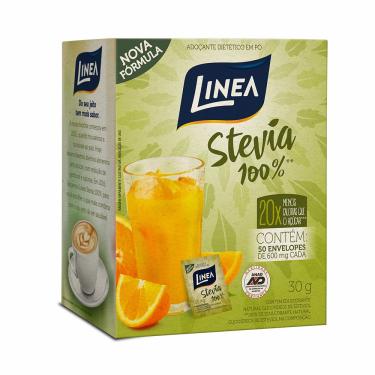 Imagem de Adoçante Stevia Linea 1 Caixa Com 50 Envelopes De 6g