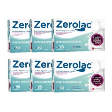 Imagem de Kit 6 Suplemento Zerolac Lactase 30 Cápsulas - União Química, Sem sabo