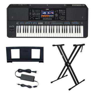 Imagem de Kit Teclado Arranjador 61 Teclas PSR SX720 com Fonte Bivolt e Suporte em X