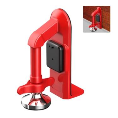 Imagem de Batente de porta de alarme portátil, alarme de batente de porta antifurto, ajustável e fácil de instalar, trava de segurança para casa, escritório, apartamento e viagens, dispositivos de segurança de