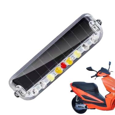 Imagem de Luzes de advertência para veículos | LED Solar Flashing Bar Light | Barra de luz estroboscópica de aviso de segurança de alta visibilidade para caminhão de motocicleta van carro elétrico