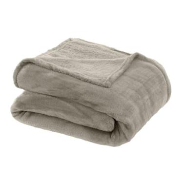 Imagem de Cobertor, Manta, Toque de seda, 180x220cm, 100% Poliester, Toque macio, 250g/m�, Altihaus, Alta durabilidade, Elegante, Conforto t�rmico (Kaki)