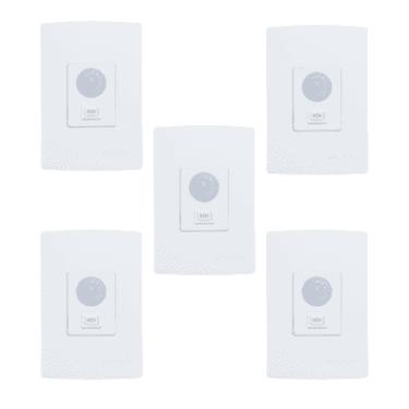 Imagem de Kit 5x Sensor De Presença Qualitronix, Embutir Com Chave, Lente 180º, 6 Funções - Qi6mb
