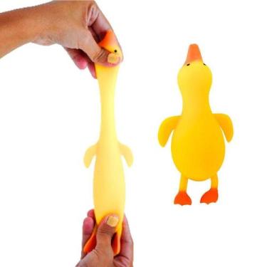 Imagem de Pato Patinho Flofy Feliz Estica Puxa Fidget Anti Stress - Dm Toys