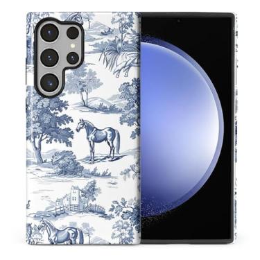 Imagem de ilikediy Capa para Samsung Galaxy S24 Ultra, HL2 Wild Desert Horse Manor Hybrid 2 camadas capa protetora de silicone com design