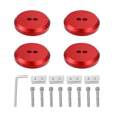 Imagem de X AUTOHAUX 4 peças de plugues de alumínio para Chevrolet Corvette C5 C6 C7 C8 Z06 ZR1 1997-2021 Adaptador de bloco de elevação de macaco vermelho