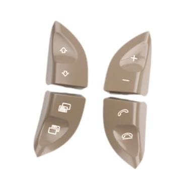 Imagem de Generic Substituição do kit de botão de controle do volante do volante 2208210679 Fácil instalar peça de reparo de veículos premium para CL-Class, Cáqui