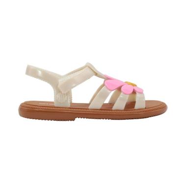 Imagem de Sandália Mini Melissa Hip Bloomy Infantil Marrom e Rosa