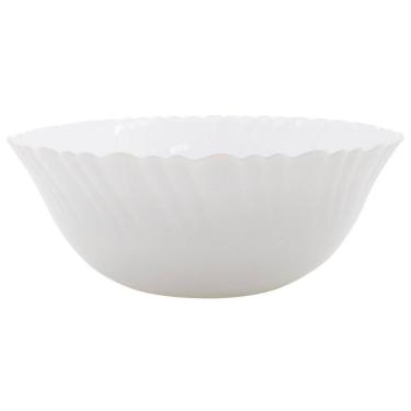 Imagem de Saladeira Tigela Branca 700ml De Vidro 17,5cm