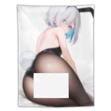 Imagem de LIEGBMEU Tapeçaria Sexy Hot Anime Girl 152.4 cmx203.2 cm Wall Quilt Art Whimsical Tapestry DecorationAD45