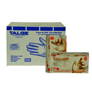 Imagem de 1000 Luva Vinil Tamanho G Com Pó - Marca Talge  1Cx 
