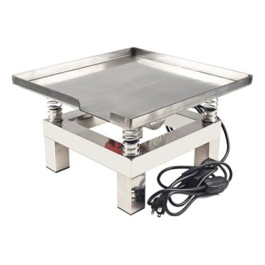 Imagem de FENROSLY Mini Mesa Vibratória De Concreto 13,78 X 13,78" Pequena Bancada Teste Vibratório Aço Inoxidável 110V Plataforma Compactadora Para Laboratório, Depósito, Oficina