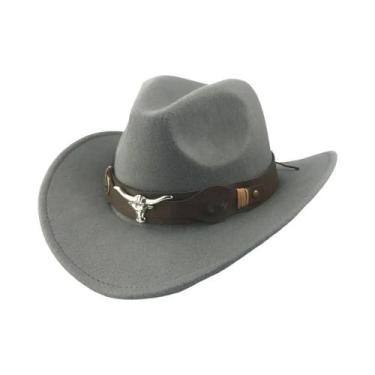 Imagem de Chapéu De Cowboy Retrô Estilo Casual Quente Masculino Feminino De Lã F