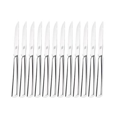 Imagem de Kit 12 Facas de Mesa Churrasco Hercules Mykonos Aço Inox 4000-040