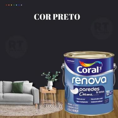 Imagem de Tinta Para Parede Acrílica Coral Renova Cor Cinza 3,2l Lavável Premium