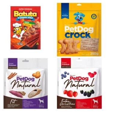Imagem de Kit 5 Batutas E 3 Petdog Natural Super Premium Para Cães - Batuta, Pet