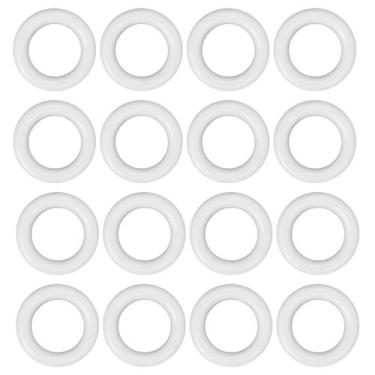 Imagem de Argolas Brancas Plásticas Para Artesanato Colares 2,7cm 100 Unidades -