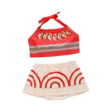 Imagem de Fantasia de Cosplay da Moana para Meninas - Vestido de Anime Infantil,