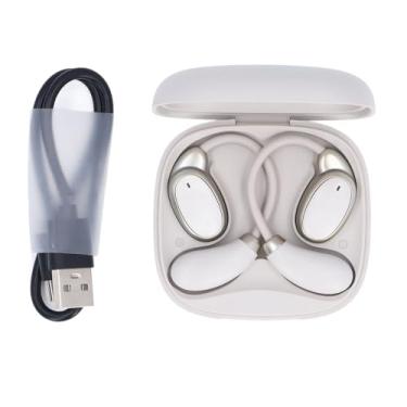 Imagem de Idioma Tradutor Earbud Cor Bege Condução óssea Em tempo real Voz Tradutor Earbud