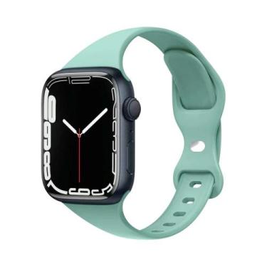 Imagem de Pulseira De Silicone Slim Para Apple Watch 45mm 44mm 40mm 41mm Bracele