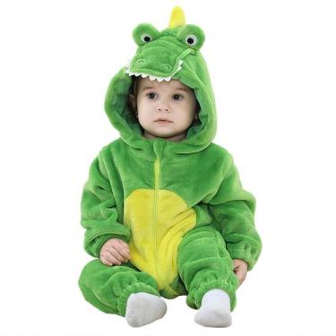 Imagem de Macacão LOLANTA Baby Boy Stitch, criança, flanela com capuz, crocodilo