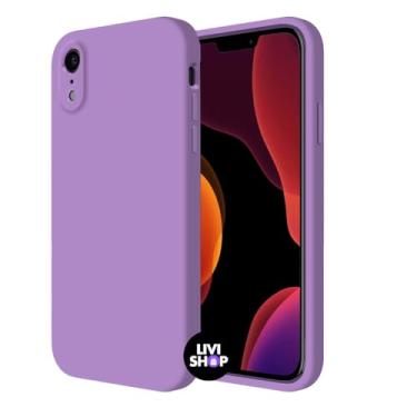 Imagem de Capa Case Capinha Para iPhone XR Silicone Com Bordas Elevadas Aveludada Forro Premium (LILAS)