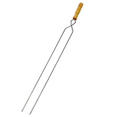 Imagem de Espeto Duplo para Carne de Churrasco 55 Cm - OUTRAS MARCAS