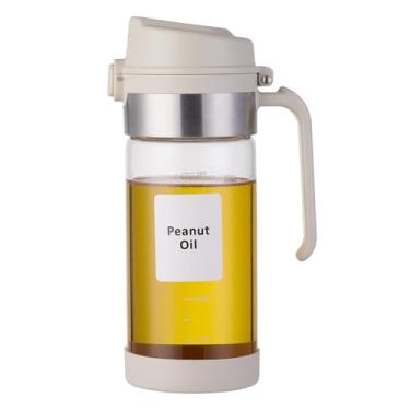 Imagem de Verdental Garrafa dispensadora de óleo de vidro de 500 ml com base antiderrapante e rótulos de óleo, bico de aço inoxidável para azeite, vinagre, molho de soja, vinho, xarope de café, cerveja