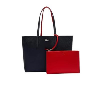 Imagem de Lacoste Bolsa de compras feminina Anna NF2142AA, Violeta/vermelha, One Size