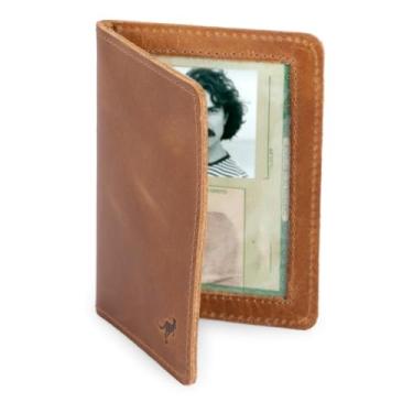 Imagem de Carteira Porta Documento Slim Couro Legítimo com visor Para Rg(Preto)