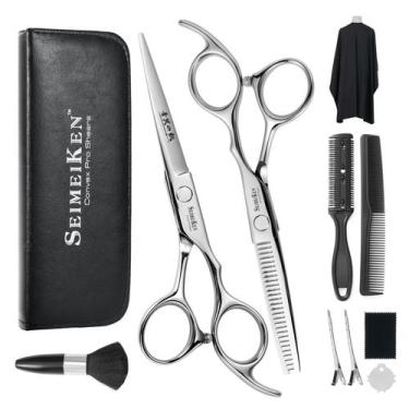 Imagem de Kit de tesouras para cortar cabelo SEIMEIKEN 10PCS Professional 15cm