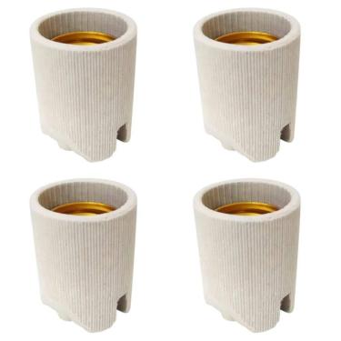 Imagem de Bocal Soquete De Porcelana Borne Embutido E27 04 Un