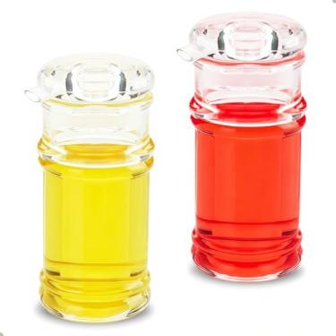 Imagem de CONJUNTO GALHETEIRO AZEITE VINAGRE EM ACRÍLICO DE ALTA TRANSPARÊNCIA 2 PCS