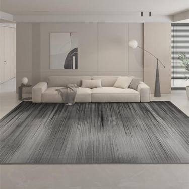 Imagem de Tapete moderno e minimalista para decoração de sala de estar, tapete grande para quarto, grosso, de pelúcia, lavável, para sala de estar (200x250 cm/G)