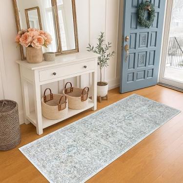 Imagem de Fame Rugs Tapete de corredor turco vintage de 6 cm x 15 cm – Tapete macio dobrável para corredor e entrada, corredor interno lavável