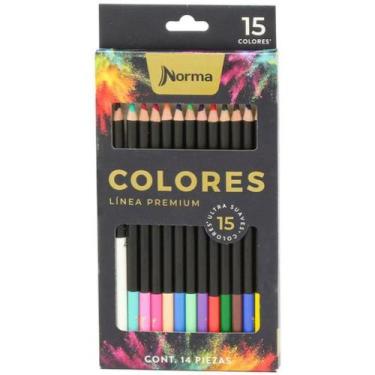 Imagem de Lapis de COR Redondo Norma Premium 15 Cores - Waleu
