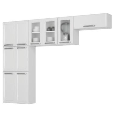 Imagem de Armário de Cozinha Completa Itatiaia Luce 245cm em Aço Branca