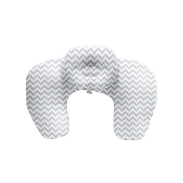 Imagem de Almofada para amamentação Baby Style cinza listrado