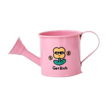 Imagem de Fenteer Regador pequeno para crianças, pote de água de 350 ml, brinquedo fofo e leve para brincar de faz de conta, brinquedo aquático para jardim, gramado, Rosa