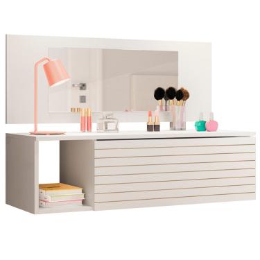 Imagem de Penteadeira Suspensa Com Espelho Branco 8400 PLLA